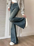 Tineit Vintage High Rise Flare Jeans