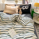 Tineit Big Eyes Bedding Set 2024 New Colorful Boys Girls Duvet Cover No Filler Pillowcase Flat Sheet Twin Queen Size Home Bedspread