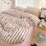 Tineit Nordic Sling Bed 150 Bedding Sets Stripes Duvet Cover Set Quilt Cover Bed Sheet Quilt Sets Queen Size  Comforter Sets