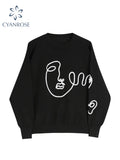 christmas outfit Tineit 2025 Spring Women Sweater Vintage Knitted Long Sleeve O-Neck Ladies Jumper Fashion Streetwear Loose Casual Sueter Mujer Pullover