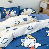 Tineit Cute Cartoon Bedding Set Kids Adult Favorite Duvet Cover Pillowcase Bed Sheet Single Full Size Queen Girls Boys Bed Linens