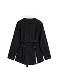 christmas outfit Tineit Women Black Gothic Blazer Elegant Vintage 90s Fashion Coat with Belt Y2k Suit Jacket Harajuku Long Sleeve Outwear 2000s Clothes