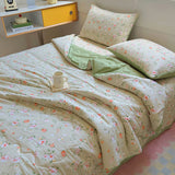 Tineit 2024 New Summer Water Washed Glutinous Cotton Summer Bedding Cover Set of Four Pieces