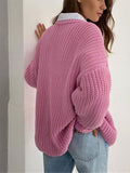 thanksgiving outfit Tineit Casual Knitted O-neck Sweaters Women Korean Loose Solid Simple Pullover Sweater Female Autumn Chic Street Warm Soft Outwear