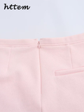 Tineit Sexy Crop Coats Mini Skirt Sets Women Slim Stand Collar Coast Short Zipper Skirts 2024 Autumn Lady Casual Pink Running Tracksuit