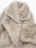 Tineit Asuna Faux Fur Jacket in Light Grey