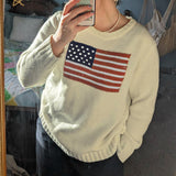 Tineit Mable American Flag Sweater