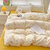 Tineit Summer Bedding Set 2024 Ins Twin Queen Duvet Cover Flat Sheet Pillowcase No Filler Girl Boys Hotel Home Bed Linens