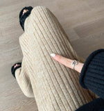 Tineit Zoya Ribbed Knit Button Pants