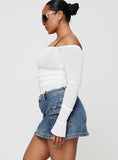 Tineit-Grishea Low Rise Denim Skirt