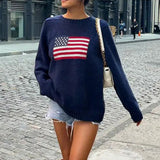 Tineit Mable American Flag Sweater