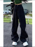 christmas outfit Tineit Women Pink Cargo Pants Harajuku Aesthetic Parachute Pants Oversize Sweatpants Y2k 2000s Aesthetic Vintage Trouser Trashy Clothes