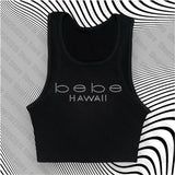 Tineit Harajuku Letter Rhinestones bebe graphics Tanks Women Ribbed Crop Top Skinny Sexy Streetwear Party Club Y2K Clothes Aesthetic