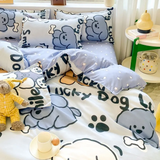 Tineit Kids Bedding Set Cute Girls Boys Full Queen Size Duvet Cover Flat Sheet Pillowcase No Filler Kawaii New Design Home Bed Linens