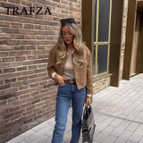 cold weather outfits Tineit 2024 Autumn Winter Casual Women Jackets Fashion Streetwear O Neck Solid Single Breasted Spliced Chic Ladies Jackets