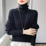 thanksgiving outfit Tineit Casual Simple Knitted Solid Turtleneck Women Korean Slim Fit Warm Soft Pullover Sweaters Female Autumn Chic Daily Knitwear