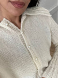 thanksgiving outfit Tineit Chic Knitted Lapel Pearl Cardigan Women Loose Solid Single-Breasted Short Sweaters Female Autumn Elegant Street Daily Knitwear