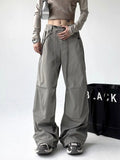 christmas outfit Tineit Women Grey Cargo Pants Baggy Streetwear 90s Aesthetic Parachute Pants Harajuku Japanese 2000s Style Y2k Vintage Trousers Clothes