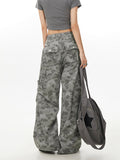 christmas outfit Tineit Women's Camouflage Cargo Pants Baggy Aesthetic Parachute Pants Harajuku Japanese 2000s Style Y2k Vintage Trousers Trashy Clothes