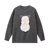 thanksgiving outfit Tineit Autumn New Women's Fashion Versatile Loose Round Neck Long Sleeve Hoodie Sweater Casual Knitted Top