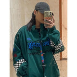 Tineit Streetwear BF Women Coats Harajuku Hip-hop Fashion Outwear 2025 Ropa Mujer Embroidery Casual Korean Jackets Oversized Y2k Tops