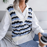 Tineit 2024 Fall Fashion Hollow Leaf Casual Knitted Sweater