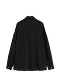 christmas outfit Tineit 2025 Women Black Shirt Vintage Gothic Y2K Blouses Loose Casual BF Style Hip Hop Long Sleeve Turn-down Collar Female Chic Blouse