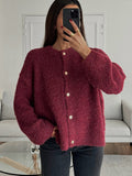 Tineit Knitted Casual Cardigans Women 2025 Spring Single Breasted Loose Long Sleeve Solid Sweaters Female Street Soft Lady Coat Tops