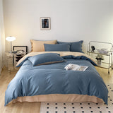 Tineit Cotton bed four-piece set modern simple solid color bed linen set bedding four-piece set cotton