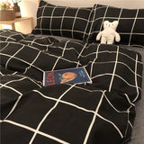 Tineit Chinese Cute Panda Bedding Set Cartooon Bamboo Pattern Quilt Cover Sheets Full Size For Kids Adults Home Textile Soft Polyester