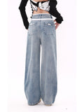 christmas outfit Tineit Women's Y2k Baggy Bow Jeans Harajuku Oversize Denim Trousers Streetwear Vintage Japanese 2000s Style Jean Pants Trashy Clothes