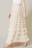 Tineit Mesh A-line Tiered Skirt