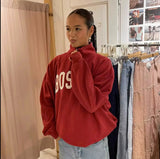 Tineit 2024 Fall Fashion Boston Oversize Sweatshirt