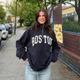 Tineit 2024 Fall Fashion Boston Oversize Sweatshirt