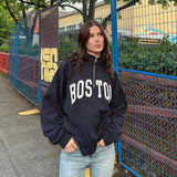 Tineit 2024 Fall Fashion Boston Oversize Sweatshirt