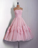 Tineit Vintage Pink Tulle 's Birthday Outfit Homecoming Dresses (PRE-ORDER)