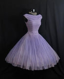 Tineit Vintage s Tulle Dress Short Lilac Homecoming Dress (PRE-ORDER)