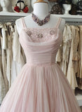 Tineit s Vintage Pink A line Short Homecoming Dress Party Dress (PRE-ORDER)