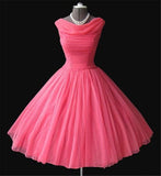 Tineit Vintage 's Short Tulle Knee Length Sleeveless Homecoming Dresses (PRE-ORDER)