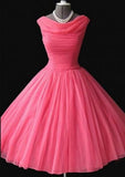 Tineit Vintage 's Short Tulle Knee Length Sleeveless Homecoming Dresses (PRE-ORDER)