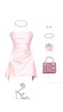 Tineit Modest Sheath Strapless Pink Satin Homecoming Dress st Birthday Outfit (PRE-ORDER)