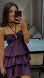 Tineit Cute A line Halter Grape Homecoming Dress st Birthday Outfit (PRE-ORDER)