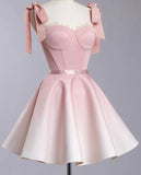 Tineit Cute A line Straps Pink Homecoming Dress st Birthday Outfit (PRE-ORDER)