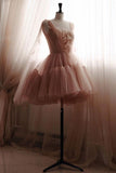 Tineit Vintage Ball Gown Straps Pink Tulle Homecoming Dress th Birthday Outfits (PRE-ORDER)