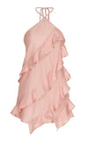 Tineit Simple A line Halter Blush Pink Chiffon Short Homecoming Dress Party Dress (PRE-ORDER)