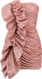 Tineit Simple Sheath Strapless Blush Pink Sequin Short Homecoming Dress Party Dress (PRE-ORDER)