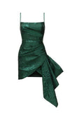 Tineit Simple Sheath Spaghetti Straps Dark Green Lace Short Homecoming Dress Birthday Dress (PRE-ORDER)