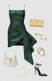 Tineit Simple Sheath Spaghetti Straps Dark Green Lace Short Homecoming Dress Birthday Dress (PRE-ORDER)