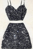 Tineit Vintage Black Sequins Homecoming Dress (PRE-ORDER)