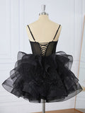 Tineit Cute Ball Gown Spaghetti Straps Tulle Short Homecoming Dress Birthday Dresses (PRE-ORDER)